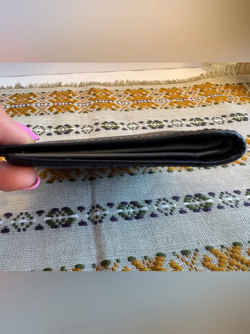 Coach • Leather Bifold Heritage Black Wallet